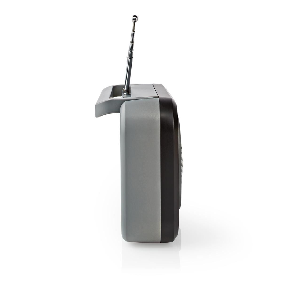 Nedis FM Radio Portable AM/FM Battery Powered/Mains Powered Analogue 1.8W - RDFM1330GY