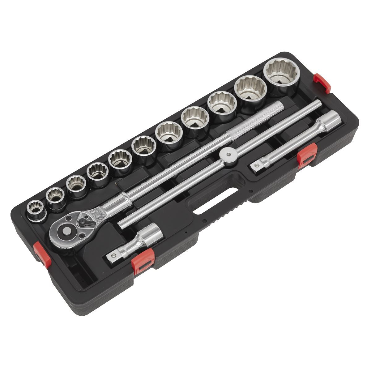 Sealey Socket Set 3/4"Sq Drive 12-point WallDrive 15pc Metric AK2583