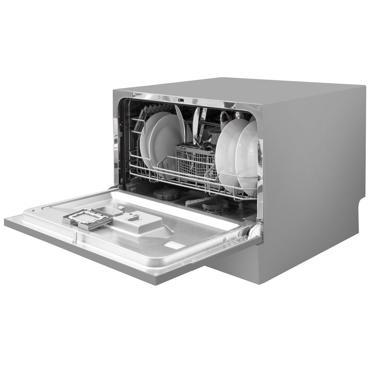 Baridi Compact Tabletop Dishwasher 6 Place Settings, 6 Programmes, Low Noise