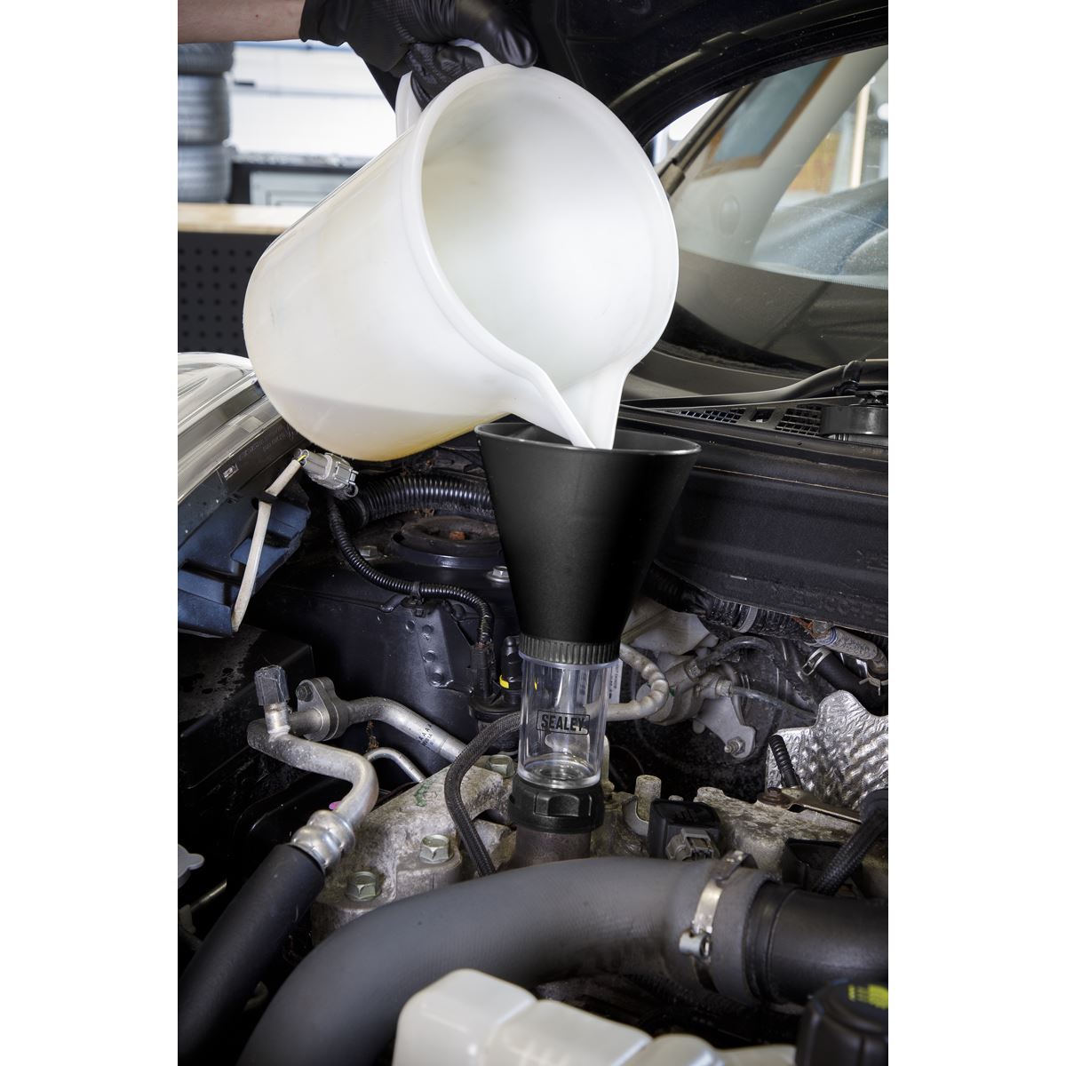 Sealey Engine Oil Funnel Set 4pc - Renault and Nissan VS7102