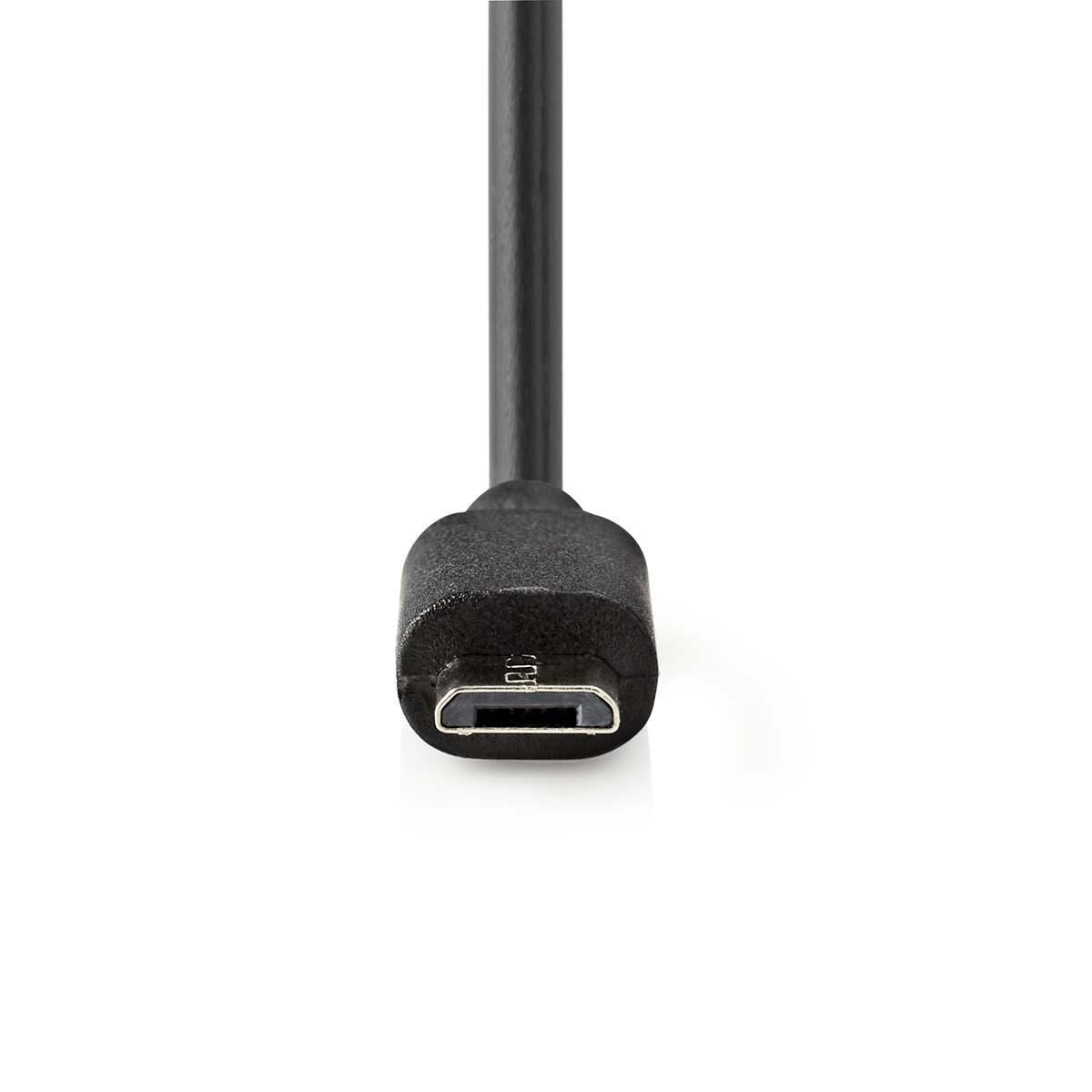 Nedis Car Charger 2.4A Fixed cable Micro USB Black CCHAM240ABK