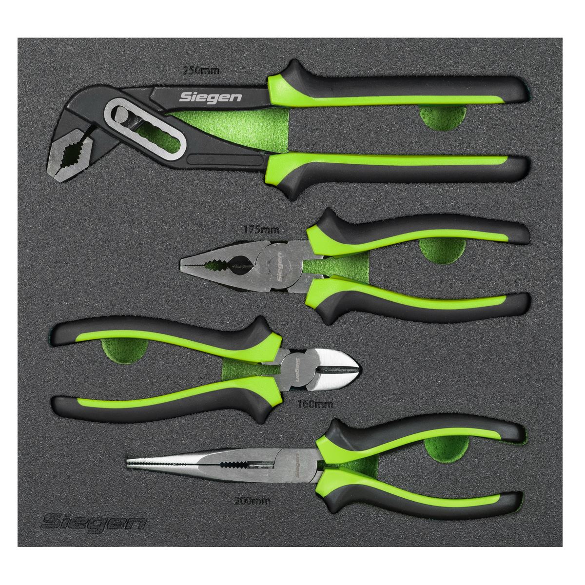 Sealey Siegen Comfort Grip Pliers Set 4pc S01298