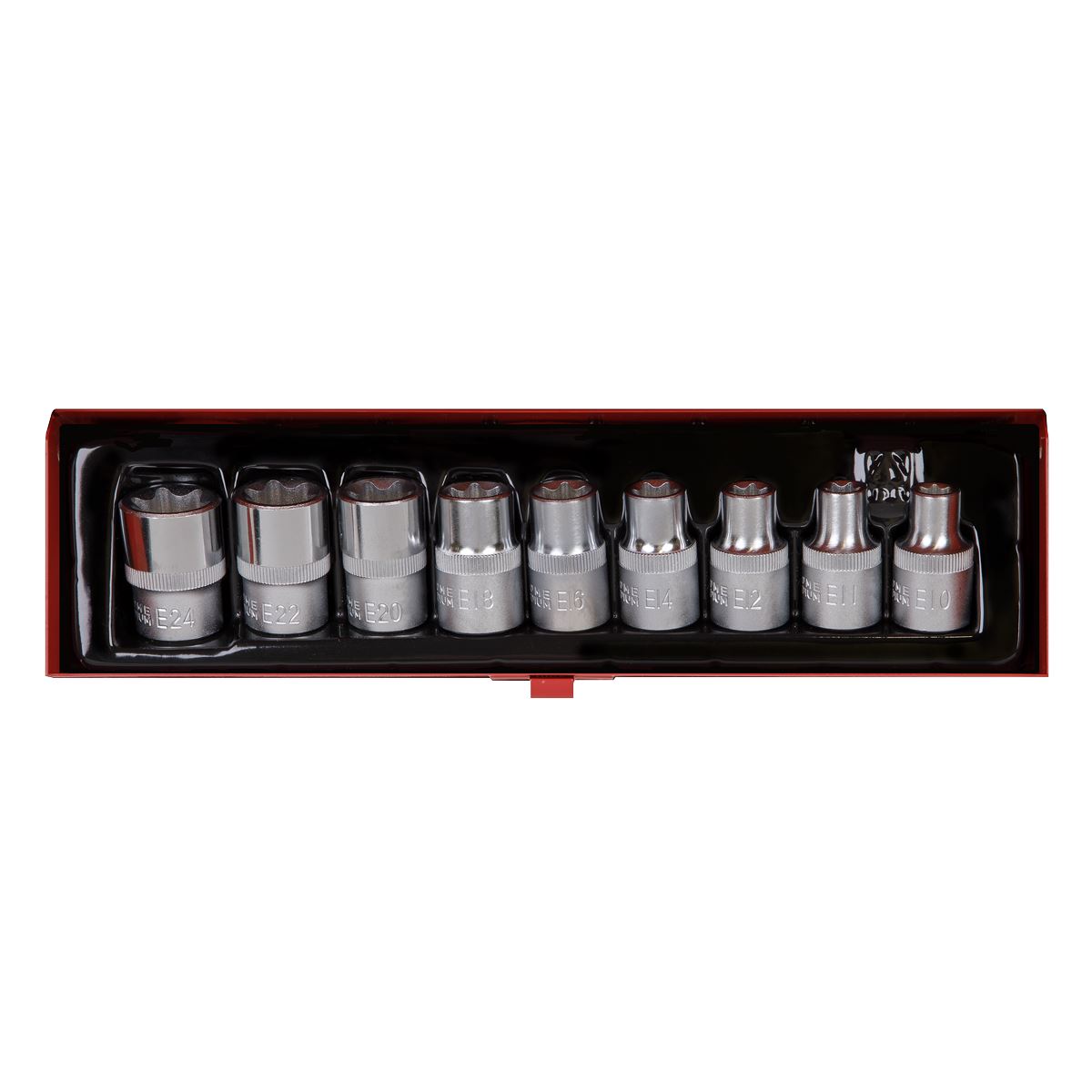 Sealey TRX-Star* Female Socket Set 9pc 1/2"Sq Drive E10-E24 AK230