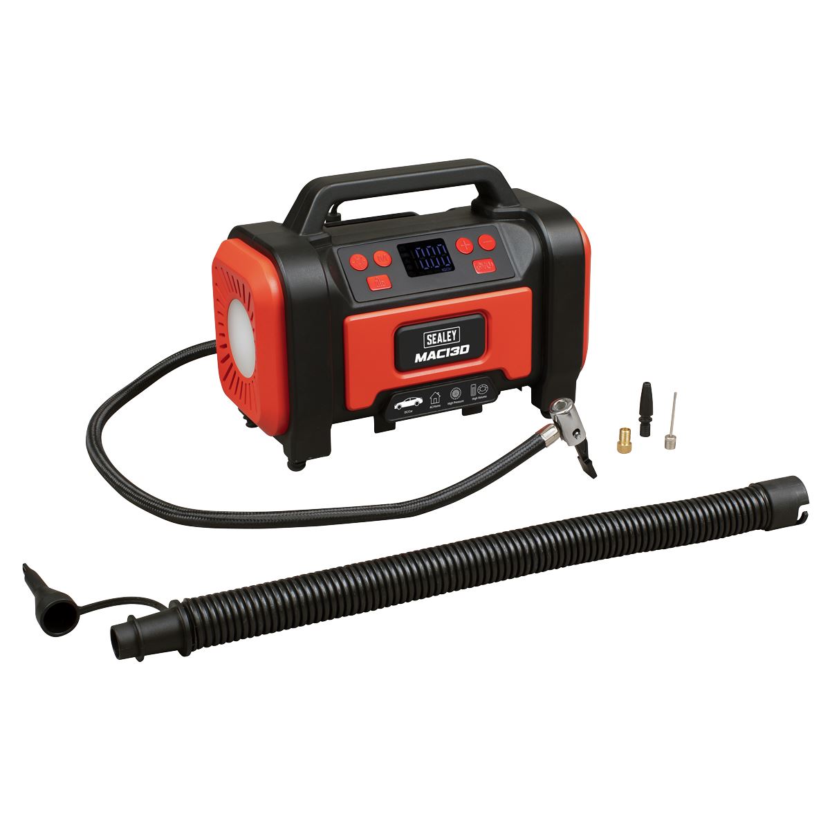 Sealey Tyre Inflator & High-Volume Air Pump 12V/230V AC MAC13D