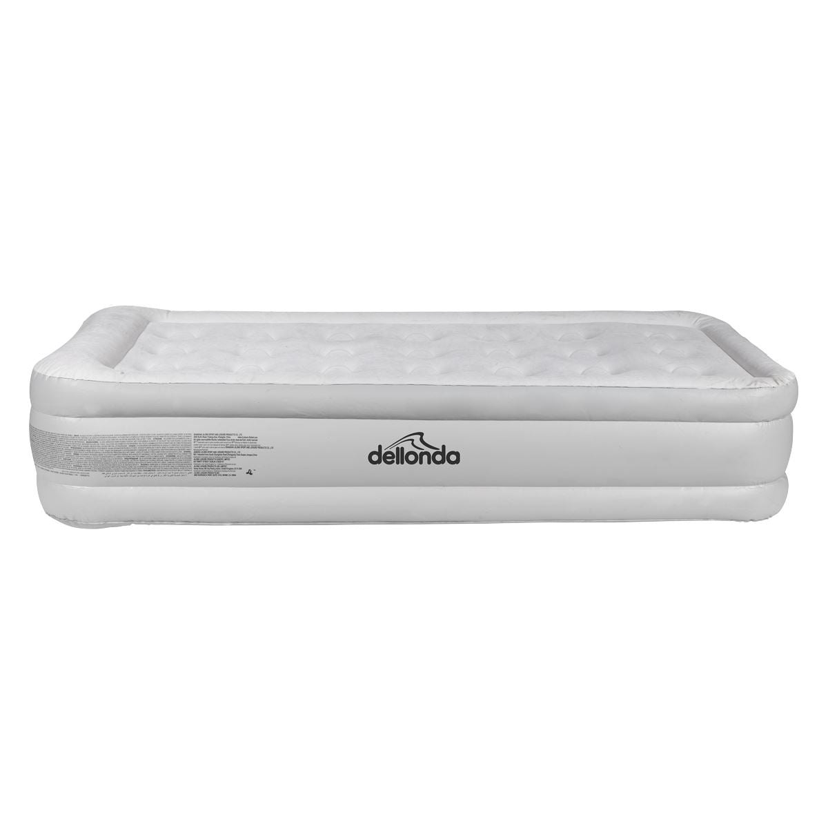 Sealey Dellonda, Single, Inflatable High Raised Flocked Air Bed, with Removable 230V Rapid-Air Electric Pump, Carry Bag, Self Inflation/Deflation and Coil Beam Construction, For Home and Camping, 196x97x47cm, DL144 DL144