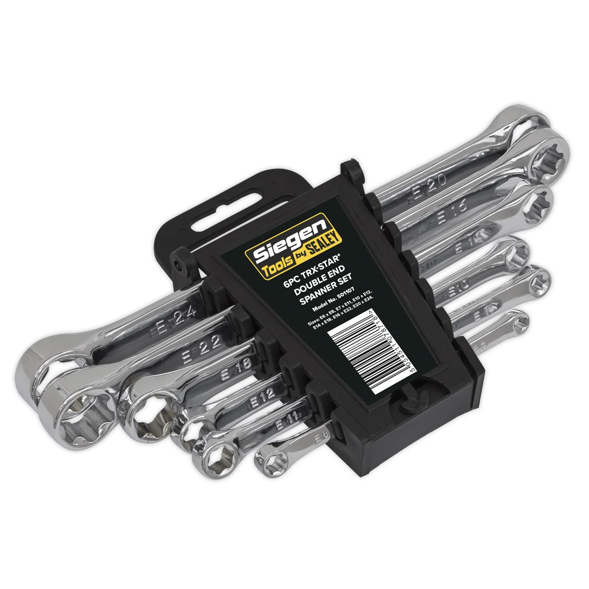 Sealey TRX-Star* Double End Spanner Set 6pc S01107