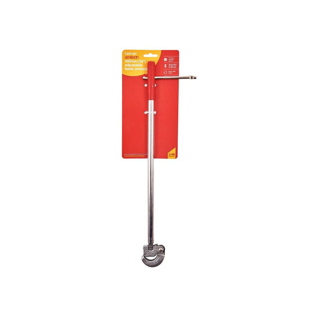 Heavy Duty 16" 400mm Self Adjustable Basin Sink Tap Wrench Spanner Plumbing Tool - C2600