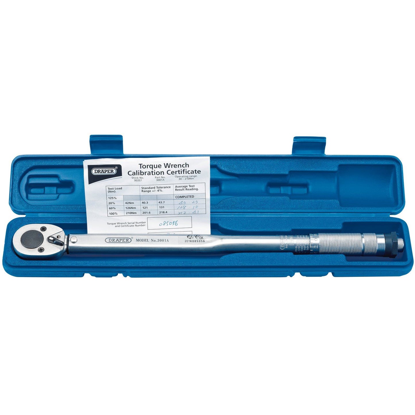 Draper 1/2" Sq.Drive Micrometer Reversible Ratchet Torque Wrench 30-210Nm 30357