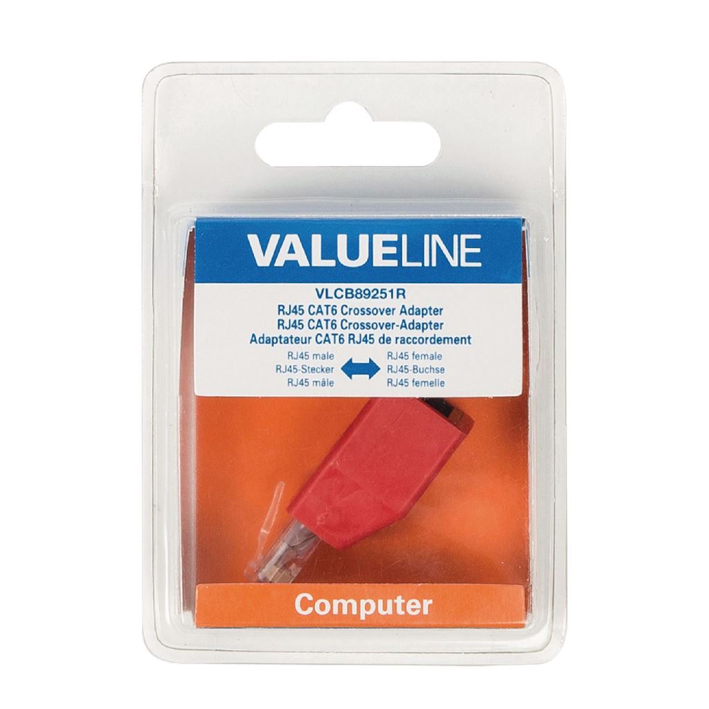 Glaxio Network adapter RJ45 male to RJ45 female red - VLCB89251R