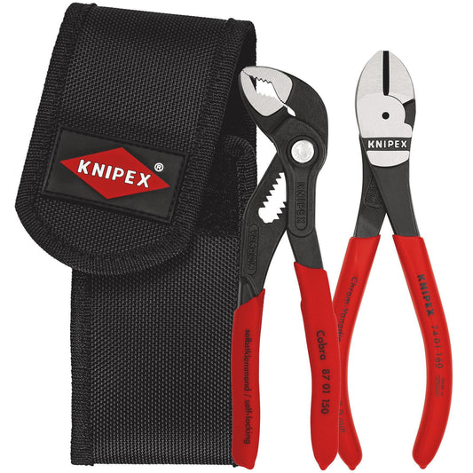KNIPEX 00 20 72 V02 Mini Pliers Set In Belt Tool Pouch