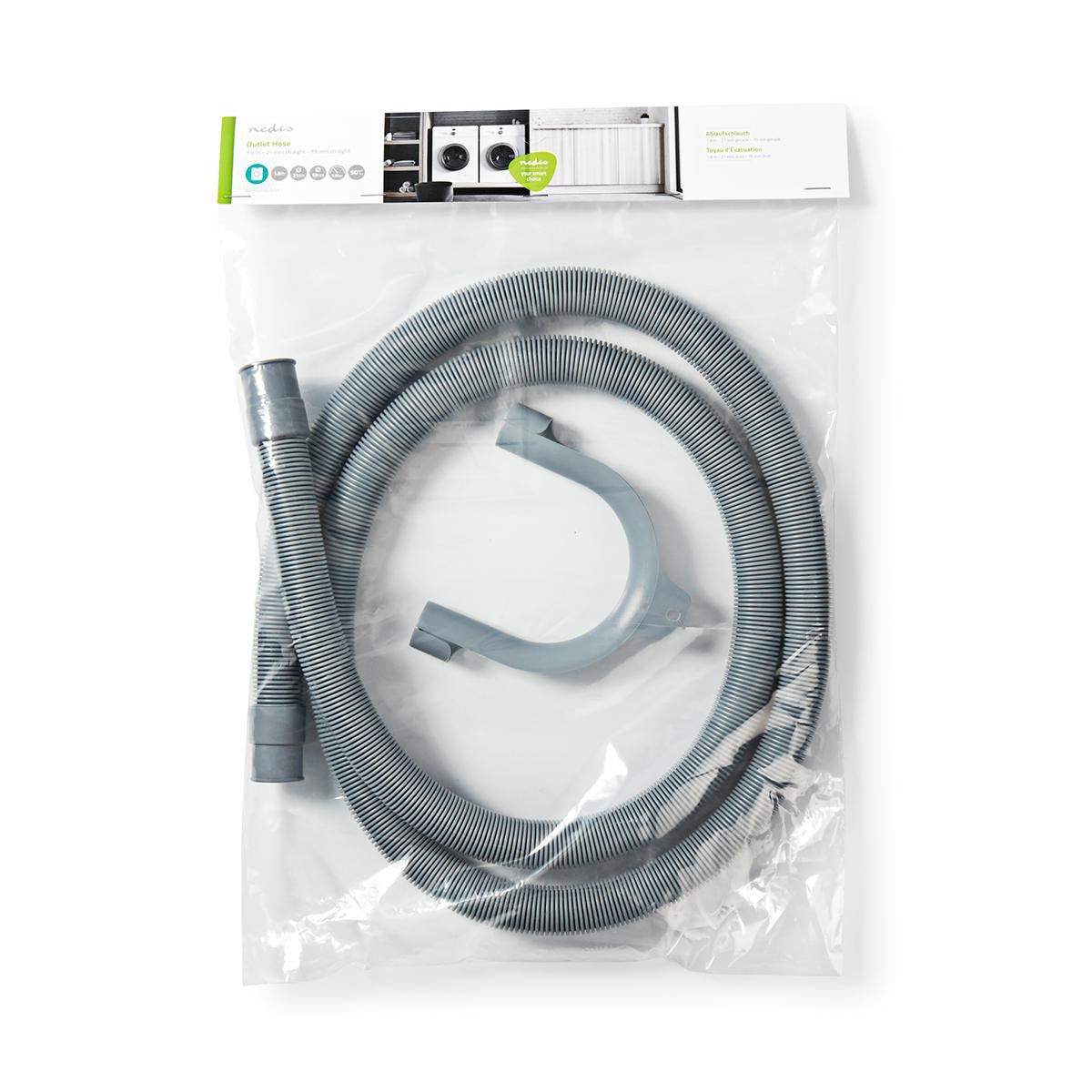 Nedis Outlet Hose 21mm Straight to 19mm Straight 1.5 bar 90 °C 1.80 m - WAOH2119SSP18