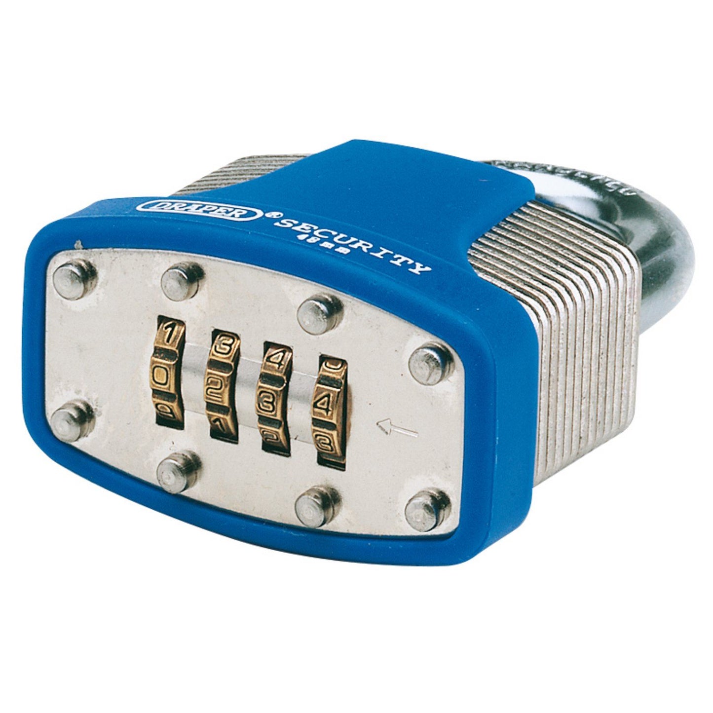 Draper 64158 48mm Resetable 4 Number Combination Laminated Steel Padlock Lock