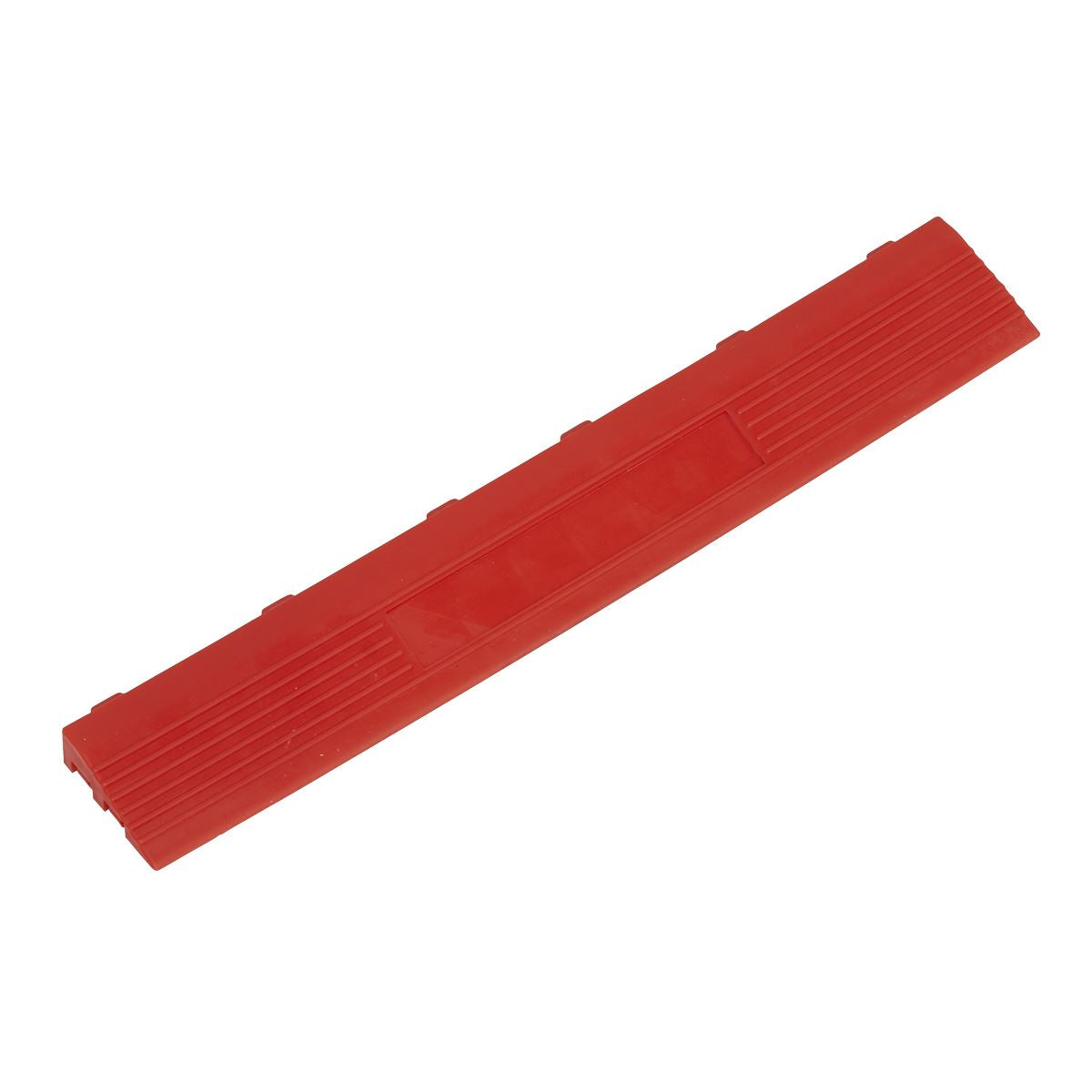 Sealey Polypropylene Floor Tile Edge 400x60mm Red Female-Pack of 6 FT3ERF