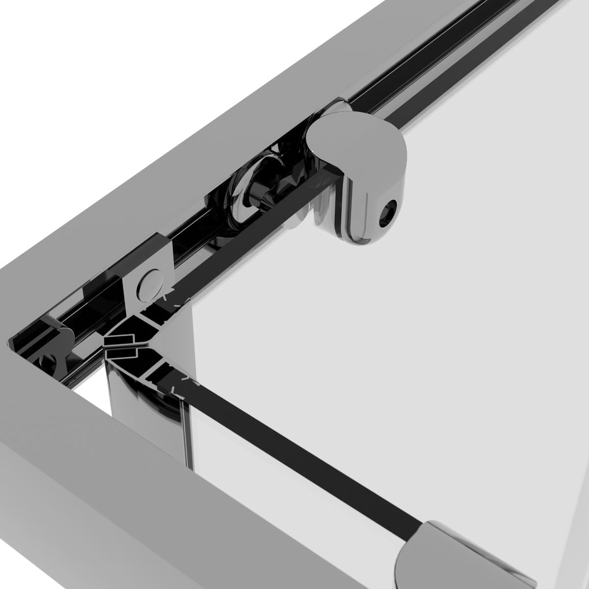 Baridi Corner Shower Entry Enclosure 900 x 900 x 1850mm with 6mm Tempered Glass - Chrome DH299