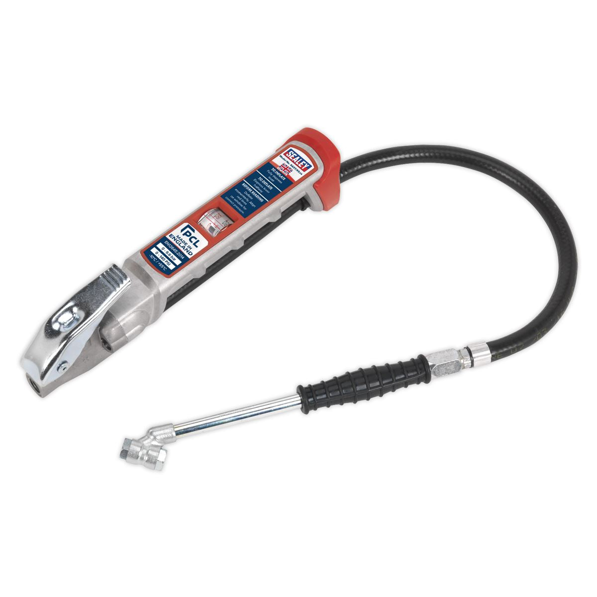 Sealey Professional Tyre Inflator with Twin Push-On Connector SA37/93
