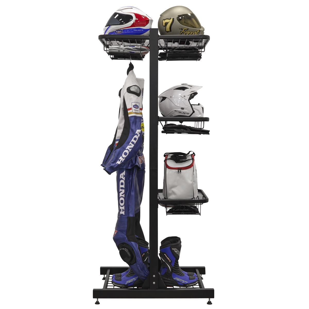 Sealey Freestanding Motorcycle Helmet & Gear Storage MS081FS2