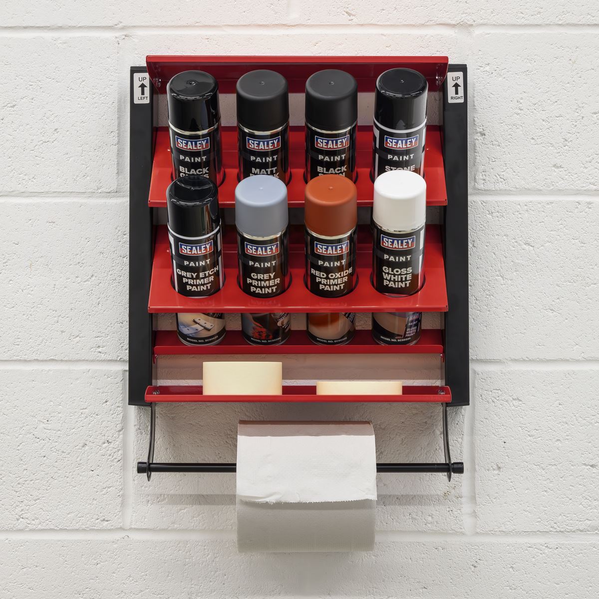 Sealey Spray Can Storage Rack with 8 Can Holders APSCR8