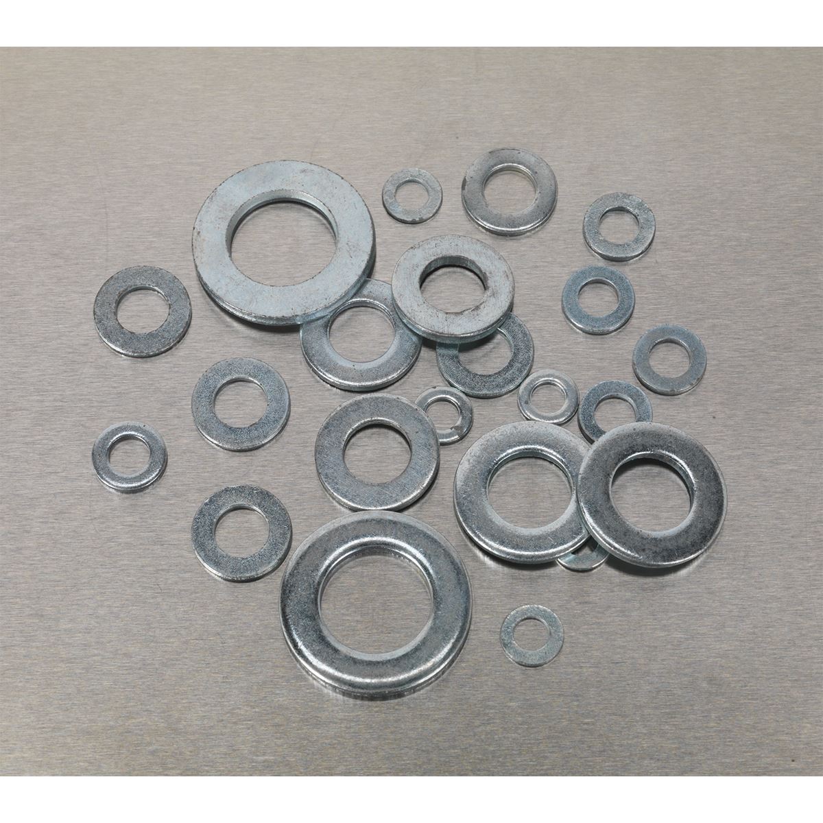 Sealey Flat Washer Assortment 1070pc M5-M16 Form A Metric AB055WA