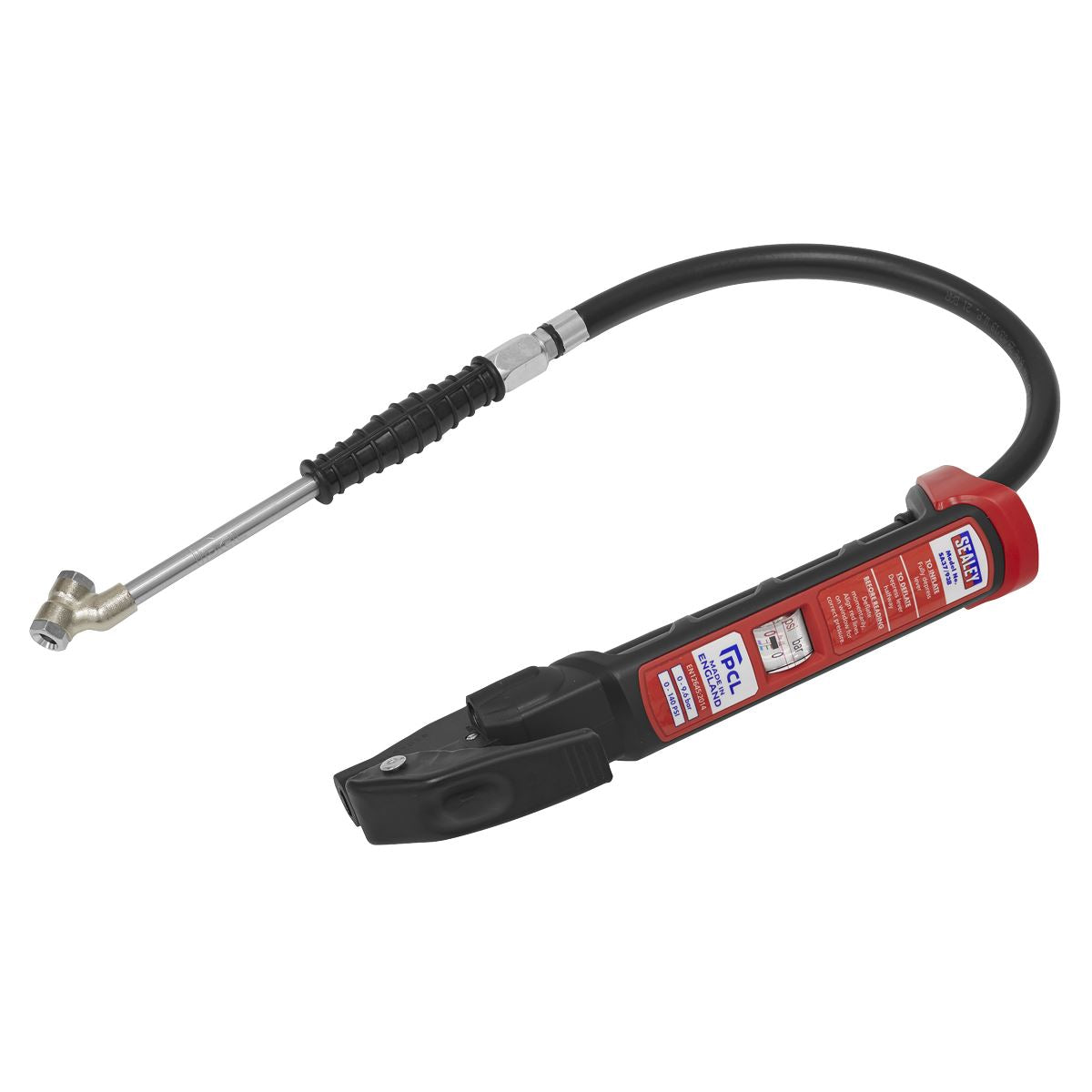 Sealey Anodised Tyre Inflator with Twin Push-On Connector SA37/93B
