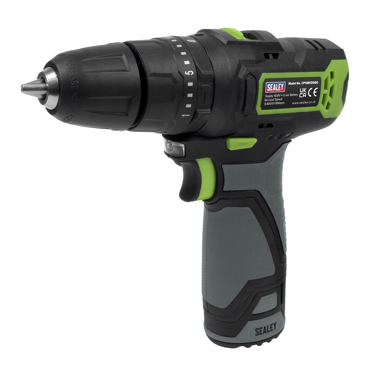 Sealey Cordless Hammer Drill/Driver 10mm 10.8V 2Ah CP108VDD