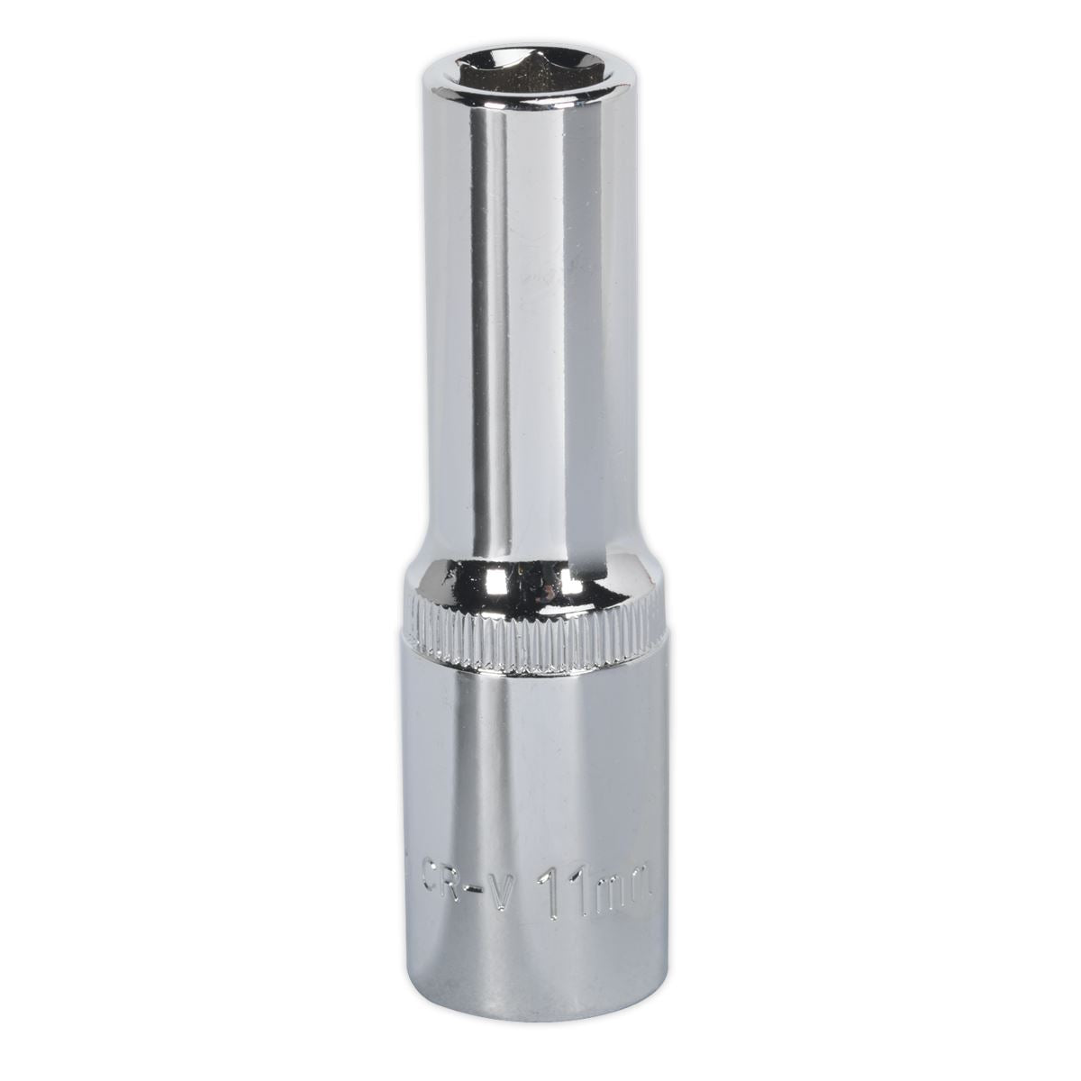 Sealey WallDrive Socket 11mm Deep 1/2"Sq Drive Fully Polished SP1211D