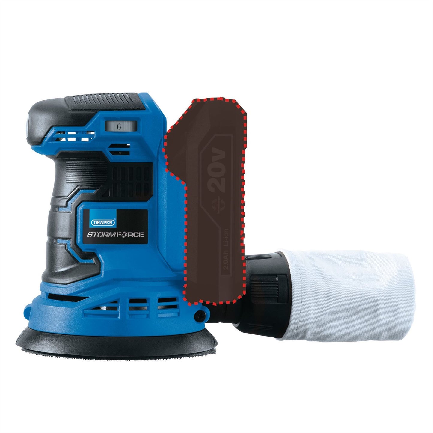 Draper Draper Storm Force 20V Random Orbit Sander (Sold Bare) - 89522