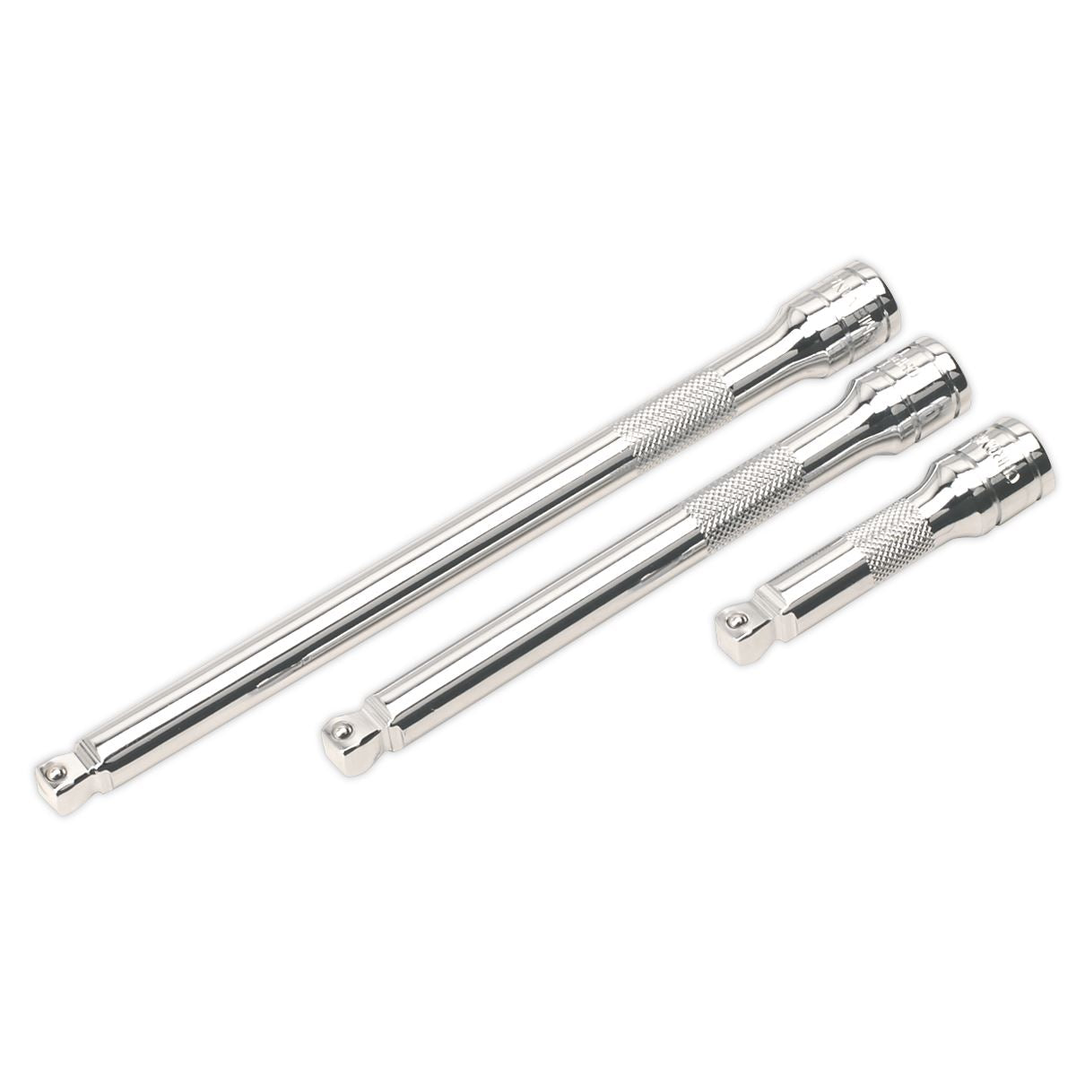 Sealey Wobble/Rigid Extension Bar Set 3pc 3/8"Sq Drive AK763
