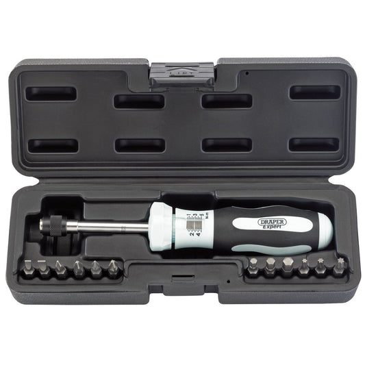 Draper Expert 75170 Torque Screwdriver 1-5 Nm Wrench Hand 1/4" Dr Driver Hex
