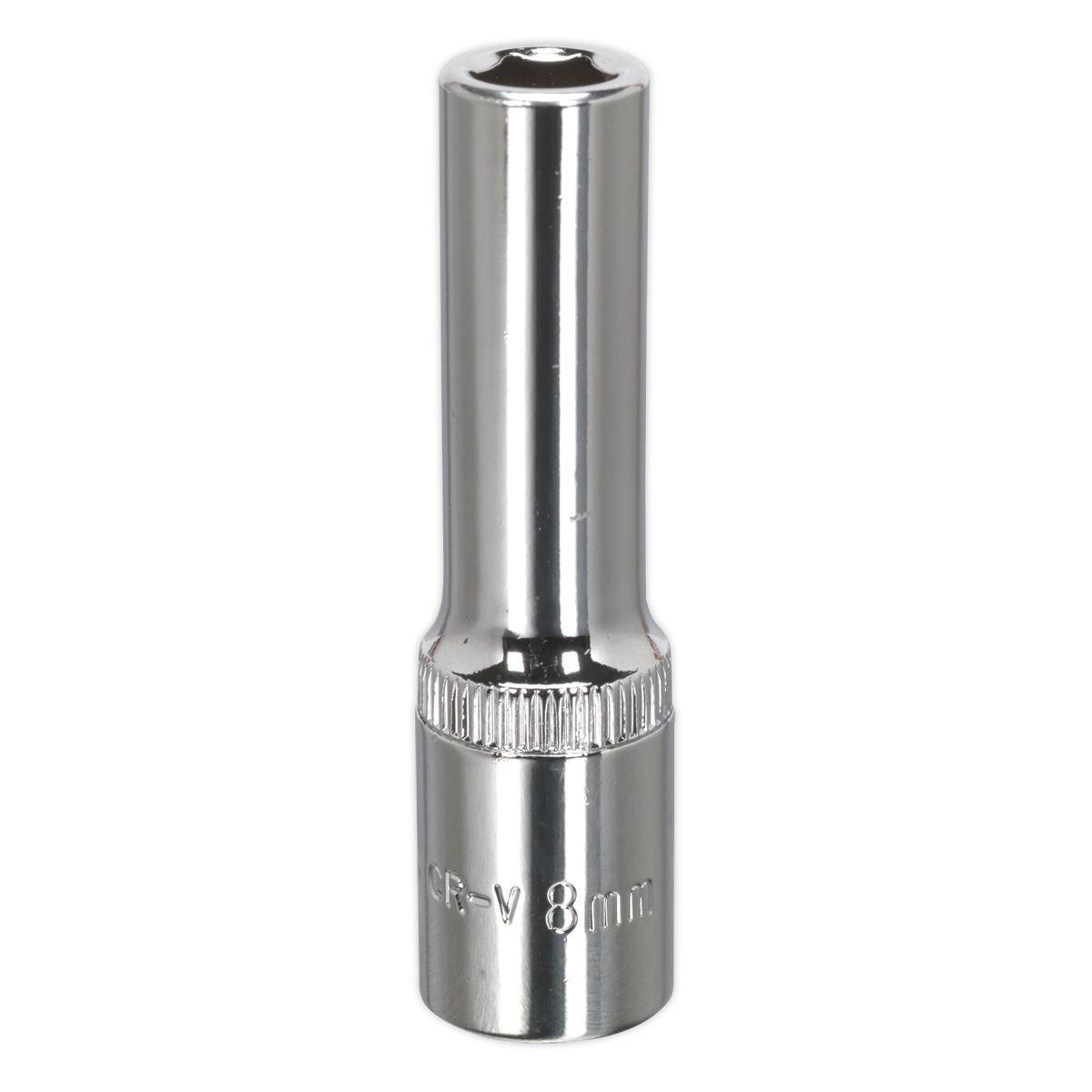 Sealey WallDrive Socket 8mm Deep 3/8"Sq Drive Fully Polished SP3808D