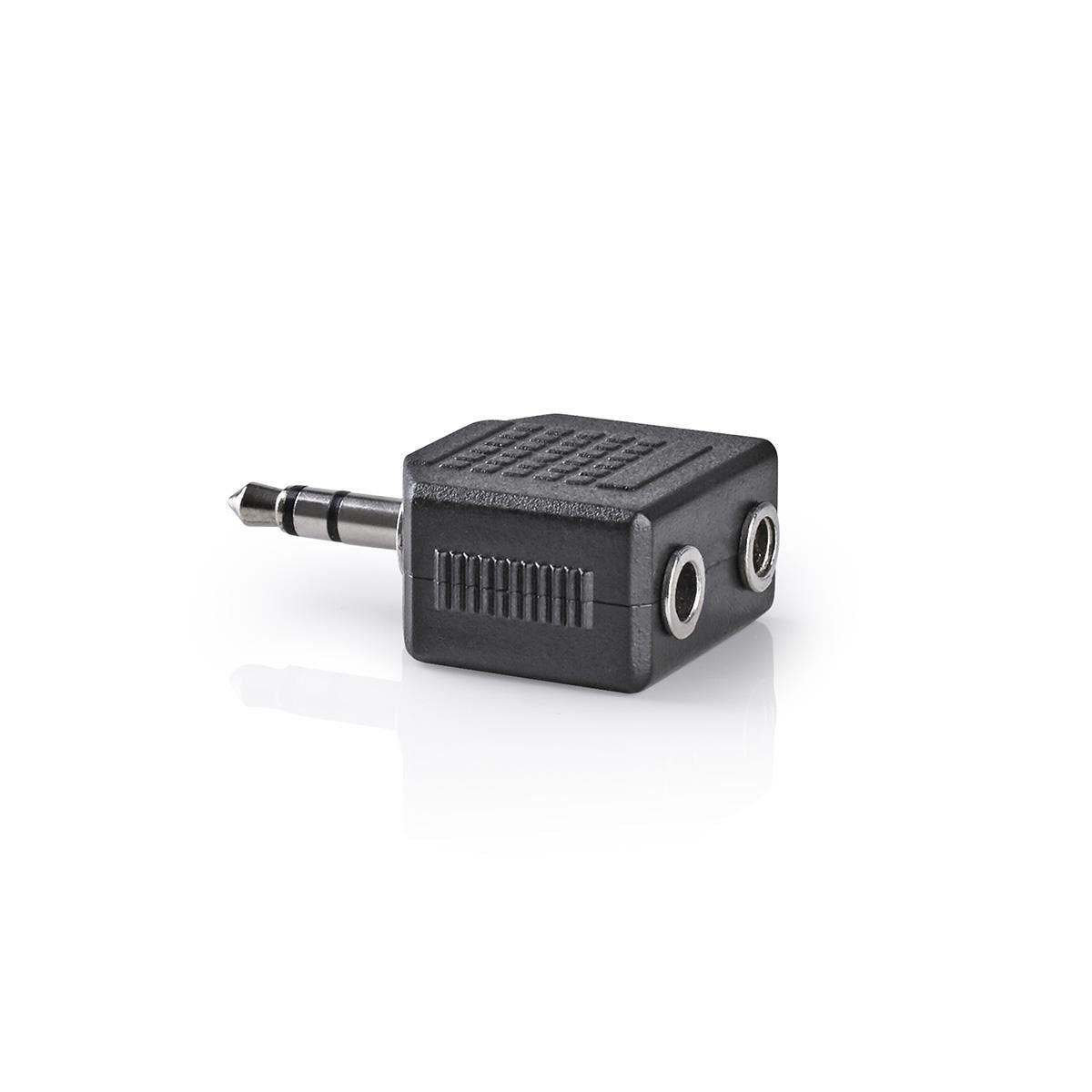 Nedis Stereo Audio Adapter 3.5mm Male to 2x 3.5mm Female 10 pieces (Black