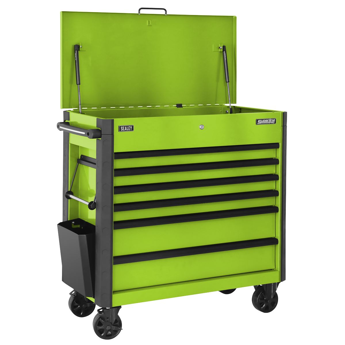 Sealey Superline Pro Tool Trolley 6 Drawer with Ball Bearing Slides - Green AP366HV