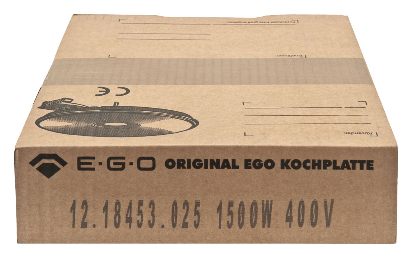 E.G.O. Hot plate 180mm with 8 mm stainless steel spillring and screw connection