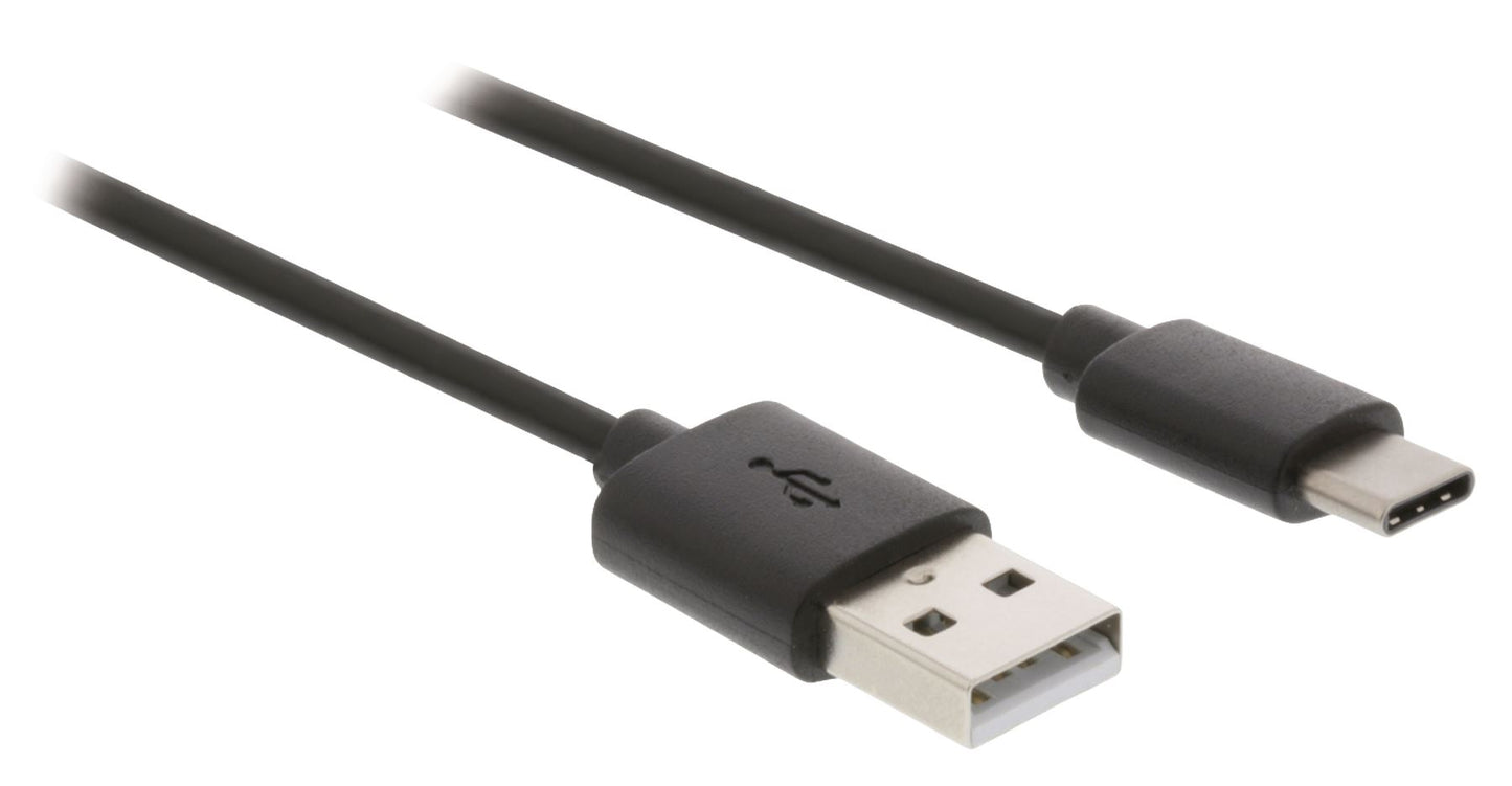 Valueline USB 2.0 Cable USB-C Male to A Male 1m Black