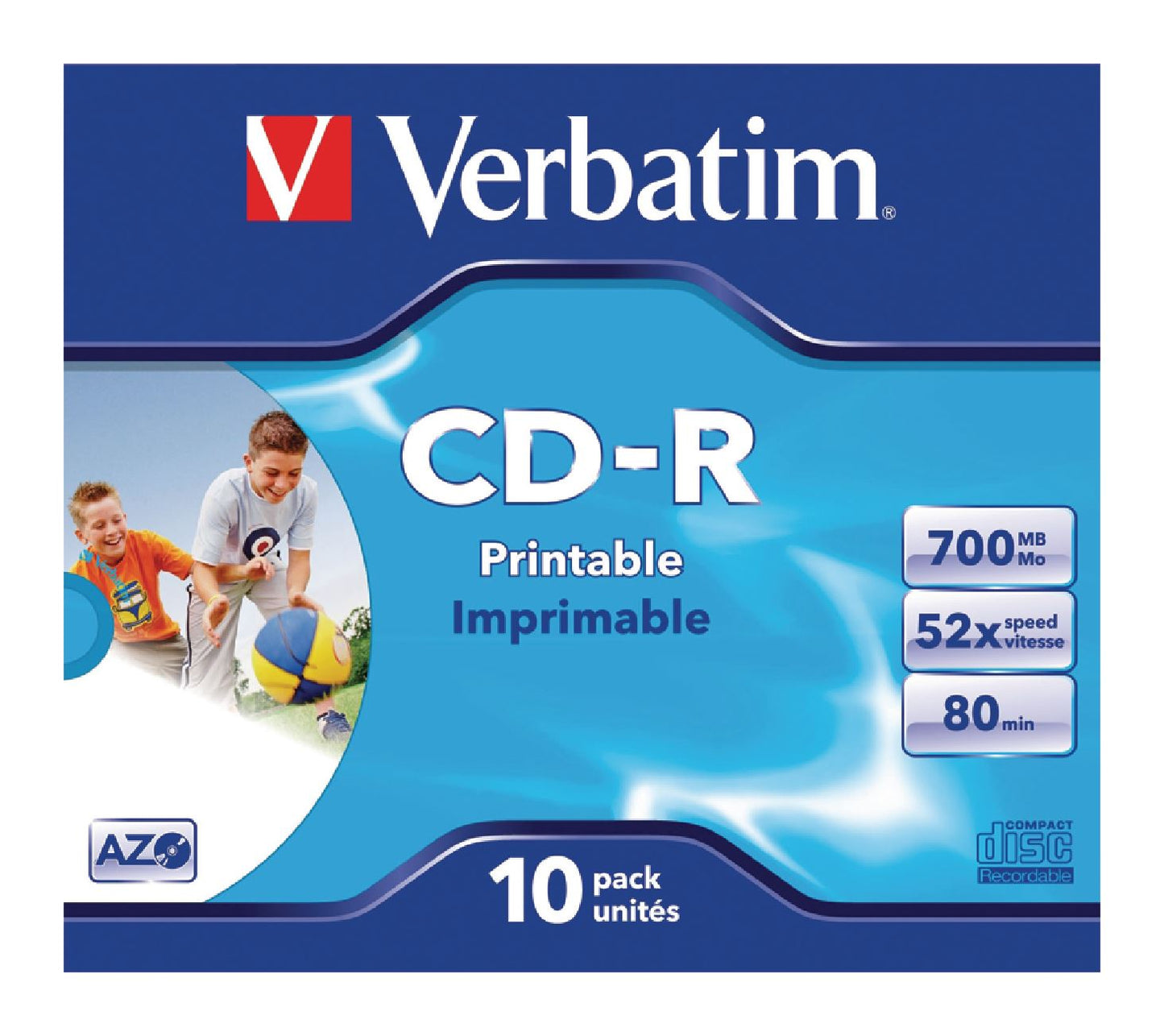 Verbatim CD-R AZO Wide Inkjet Printable
