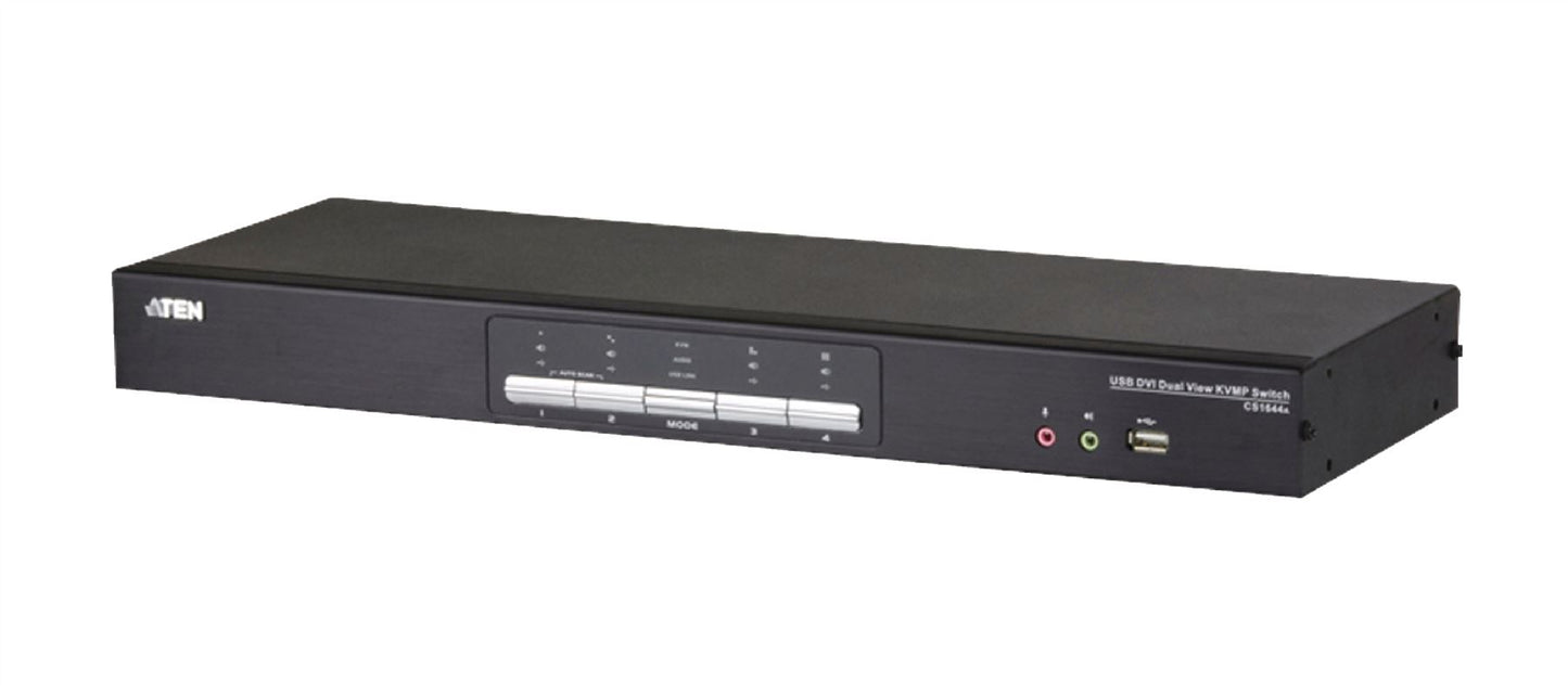 Aten 4-Port KVM Switch Black/Silver CS1644A-AT-G