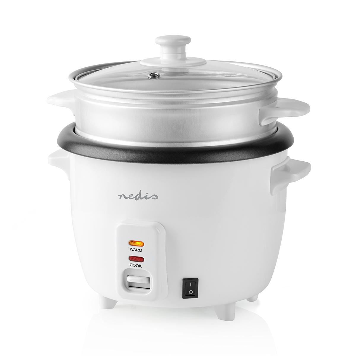 Nedis 400W Rice Cooker 1L Non Stick with Keep Warm Function (Steamer)