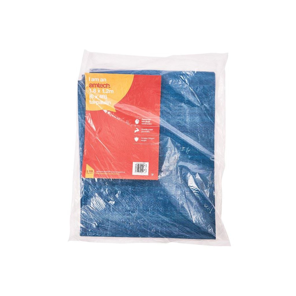 6x4' Green Waterproof Tarpaulin Heavy Duty Strong Light Weight Ground Sheet - S4700