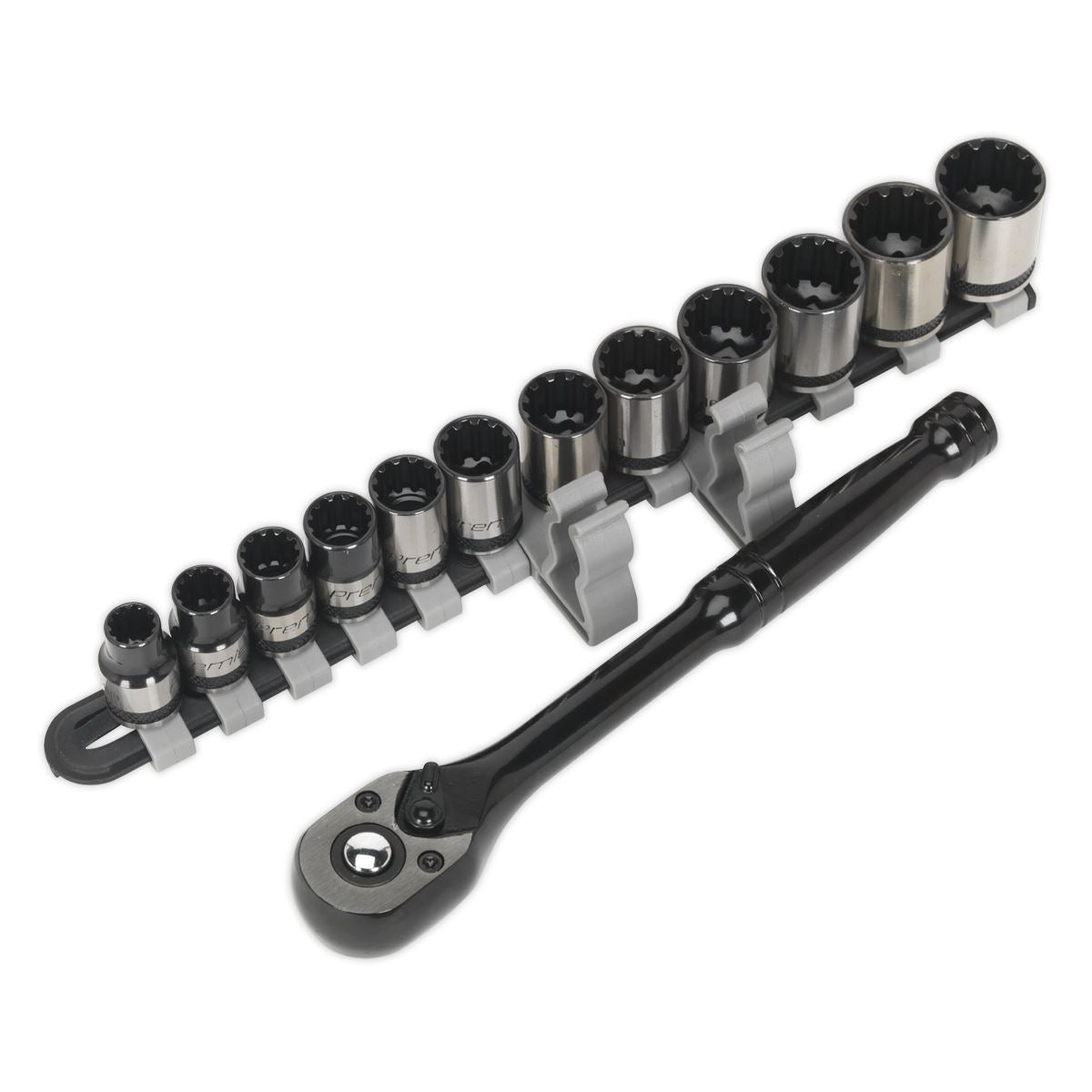 Sealey Socket Set 13pc 3/8"Sq Drive Total Drive Black Series AK7973