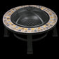 Dellonda 30" Deluxe Traditional Style Fire Pit/Fireplace/Outdoor Heater - Slate DG111