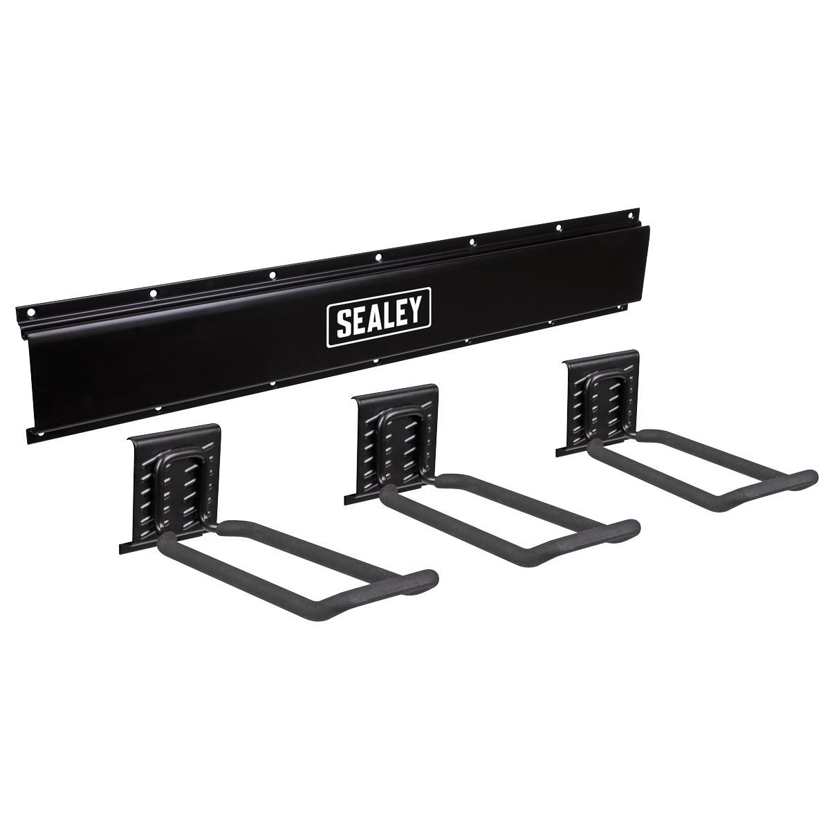 Sealey Wall Mounting 3 Closed End Hook Storage Rail APHKIT7