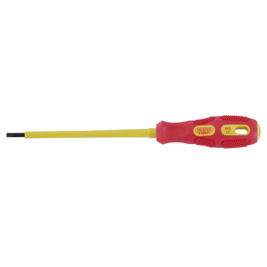 Draper 1x Expert 3.0mmx100mm Insulated Plain Slot Screwdriver Professional Tool - 69212