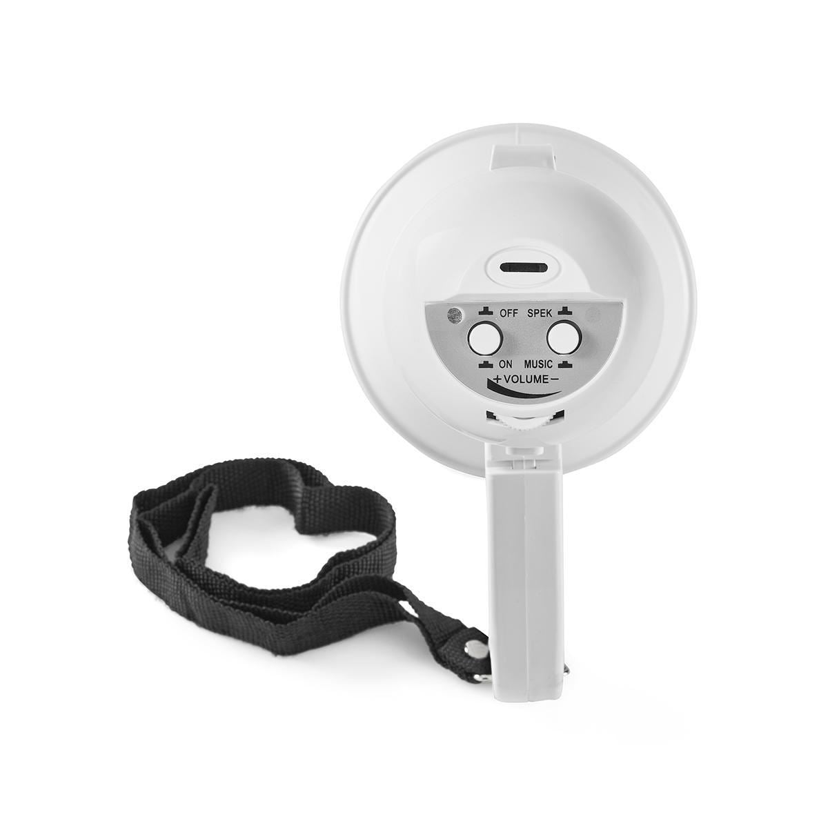 Nedis Supporter Megaphone 100dB 100m Range Country Stickers White