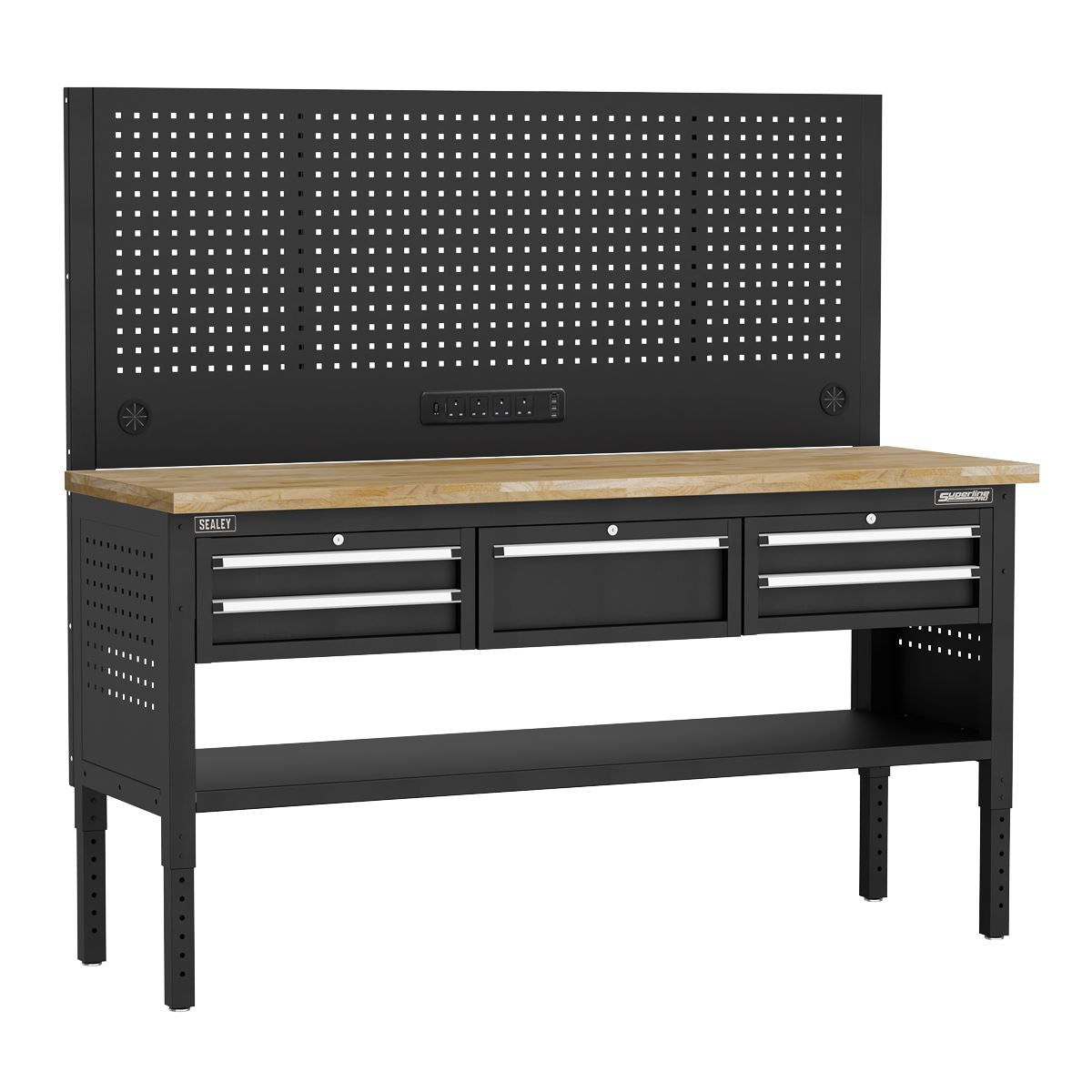 Sealey Superline Pro Modular Workbench with 5 Drawers Wooden Worktop 1830mm