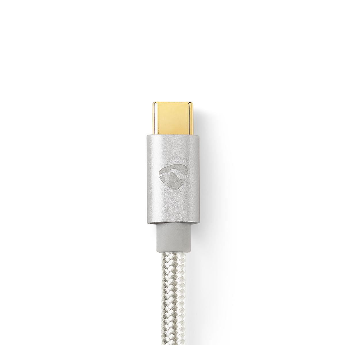 Nedis USB Cable USB 2.0 USB Type-C Male USB Type-C Male 480 Mbps 100W 1m Silver - CCTB60800AL10