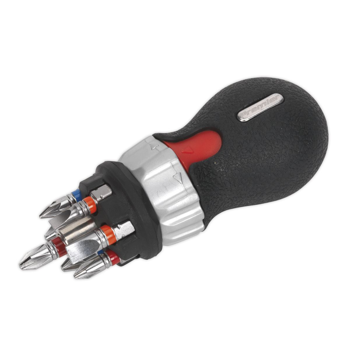 Sealey Fine Tooth Ratchet Screwdriver Set 8pc Stubby Platinum AK64908