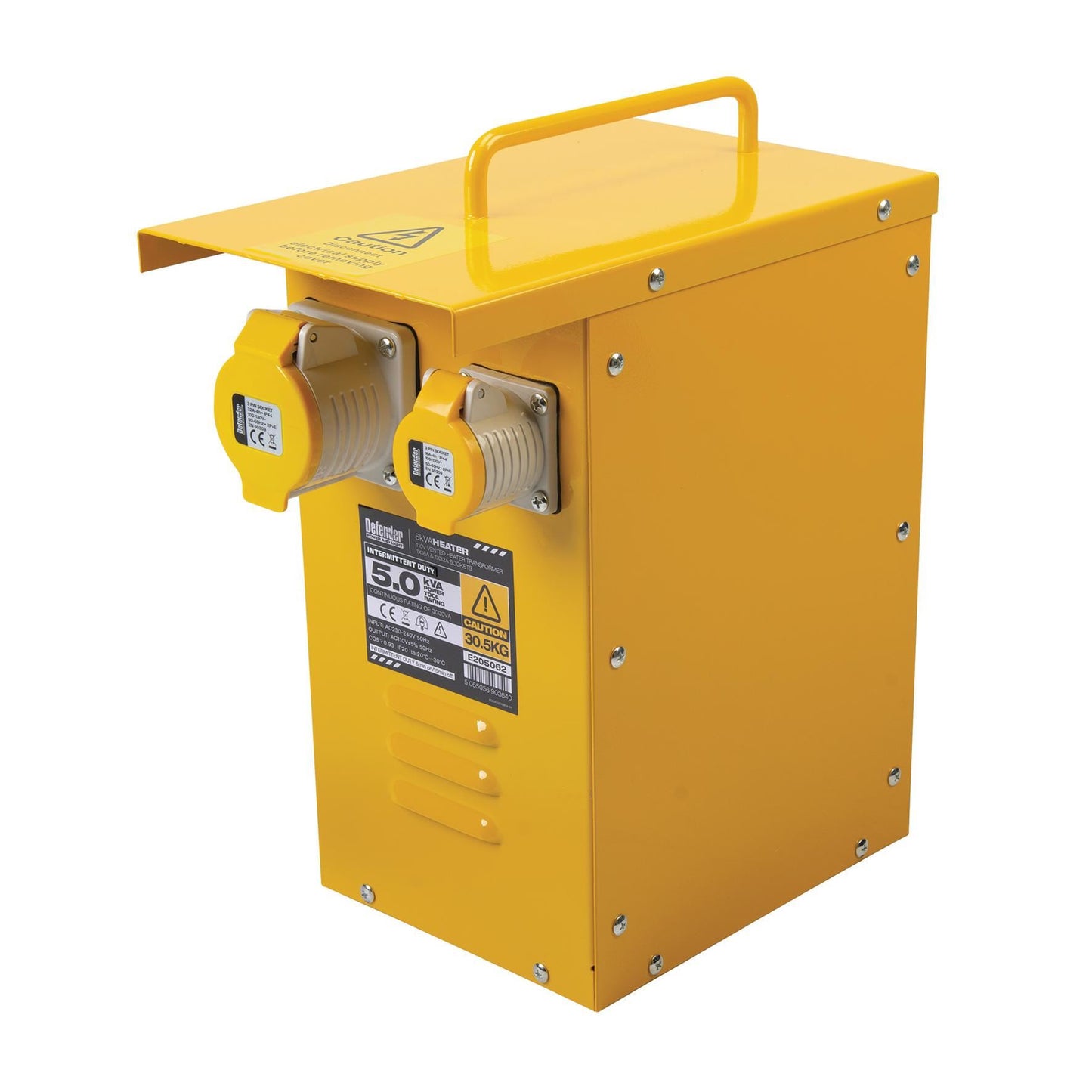 Defender E205062 110V 5kVA Metal Heater Transformer, 16A / 32A