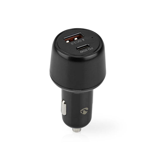 Car Charger 65W 2.0/3.0/3.25 A Number of outputs 2 Port type USB-A/USB-C Automatic Voltage Selection