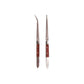 Amtech 2 Piece Wooden Handle Tweezer Set - R0380