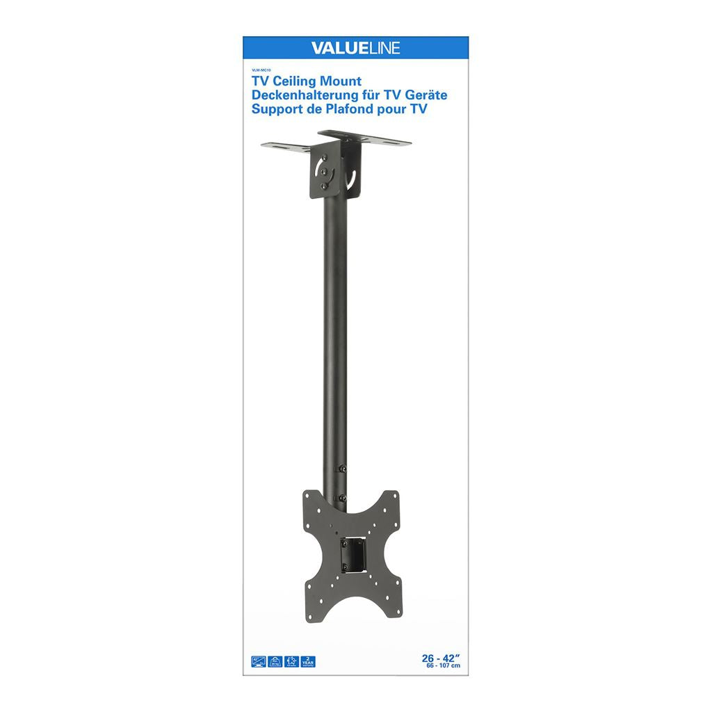 Valueline TV ceiling mount 26 to 42"/66 to 107cm 20 kg - TVCM1330BK