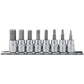 Draper Expert 3/8" Square Drive Hexagonal Socket Bit Set 3-12mm on Rail (8 Pce) - 16285